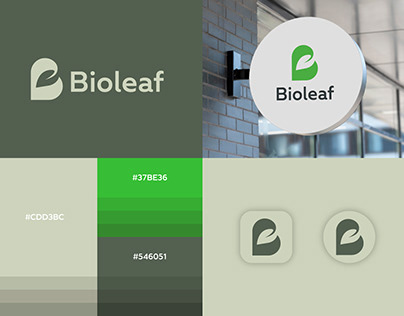 Bioleaf Logo Design | B+Leaf Logo Concept