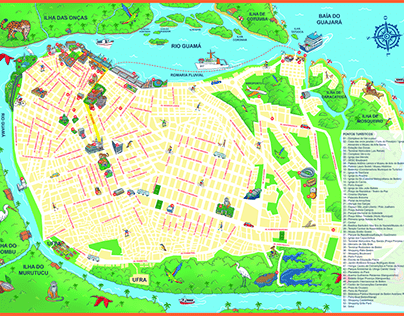 Mapa turístico de Belém (Oficial)
