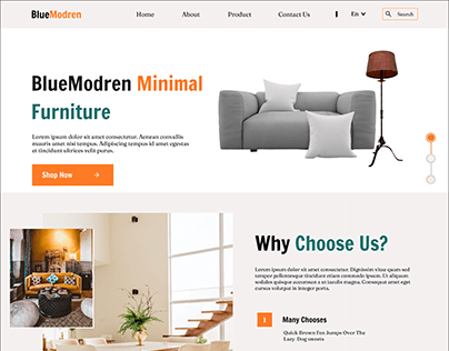 Furniture website Landing Page