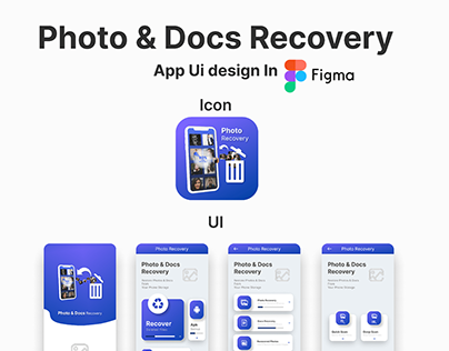 Photo & Docs Recovery app ui design in figma