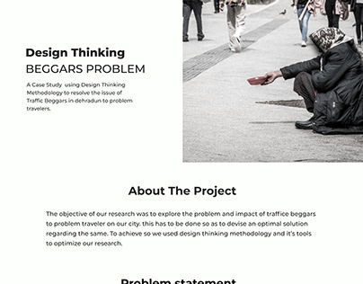 Design Thinking Project BEGGARS PROBLEM