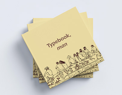 Typebook, man (type specimen book)