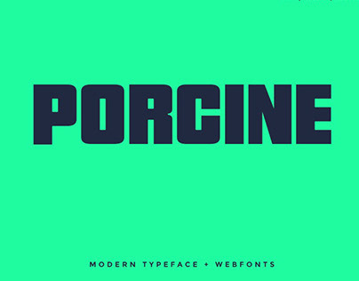 Porcine - Modern typeface