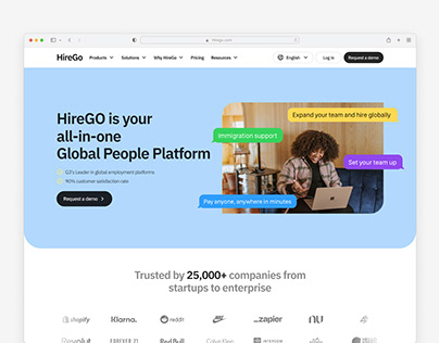 HireGo - HR Solutions Landing Page Design