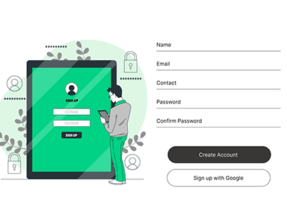 Sign up Page UI