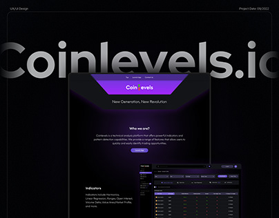 Project thumbnail - Crypto website design | coinlevels.io | case study