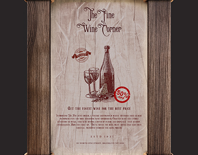 Poster design for a wine Shop