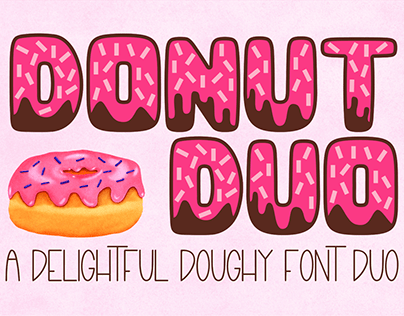 Donut Duo - A Delightful Doughy Font Duo