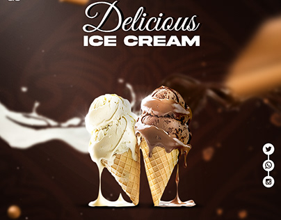 Social Media Advertising Design - Ice Cream