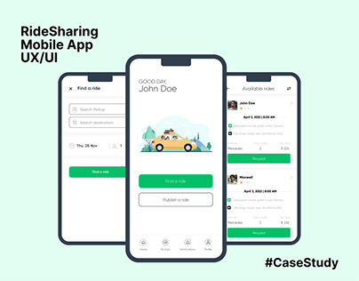 Ride sharing App | UXUI Design