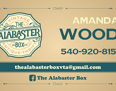 Alabaster Box Business Card Design