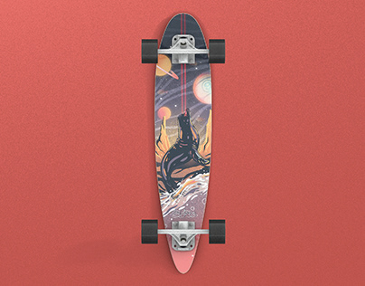 Sea Space. Skateboard Design.