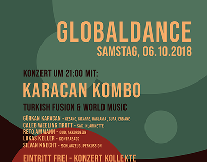 Globaldance Winterthur – Konzertplakat Design