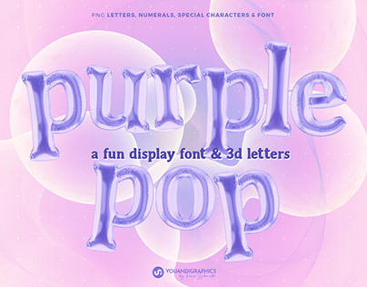 Project thumbnail - Purple Pop 3D Letters and Font