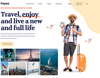 Flight and Accomodations Services Landing Page
