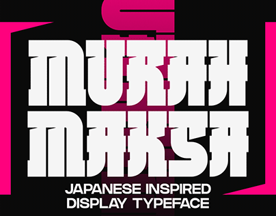 MurahMaksa Japanese Inspired Free Display Typeface
