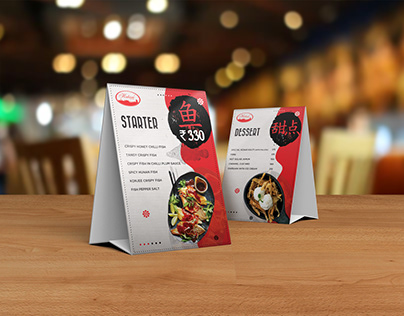 Chinese Food - Table Tent Card