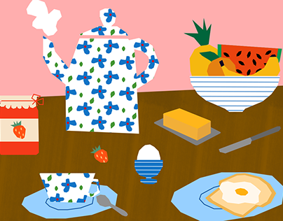 Cozy Breakfast Illustration