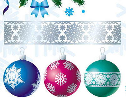 Vector Merry Christmas decorations
