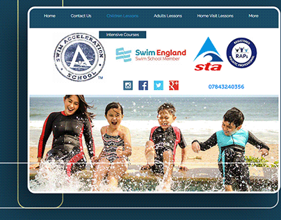 Swimming Classes Website Design