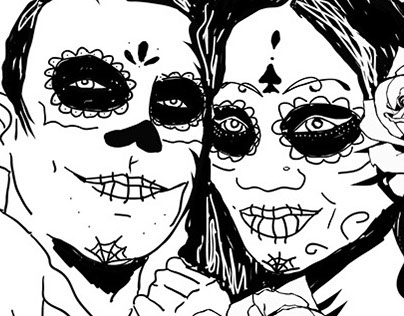 Day of the Dead Couple (BF and I)
