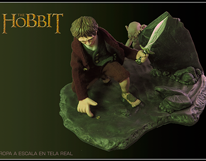 The Hobbit Diorama Bilbo and Gollum