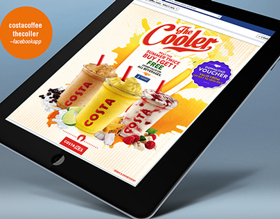 Costa coffee cooler facebook tab design