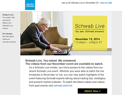 E-Mail/Digital Marketing - Charles Schwab Investments