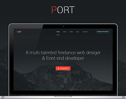 PORT- Free One-page PSD-template