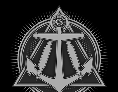 Black Anchor Logo Animation