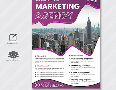 corporate flyer design for a digital marketing company