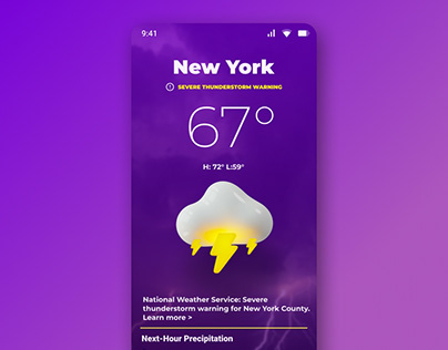 Weather Mobile App Design