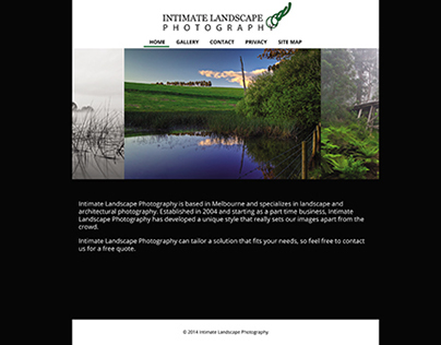 Intimate Landscape Photography Website