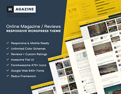 Wagazine: Magazine & Reviews Responsive WordPress Theme