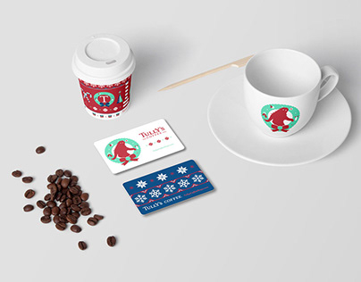 Tully's Coffee holiday branding