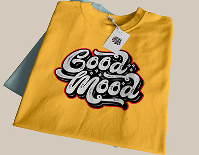 Good mood custom typography t-shirt design