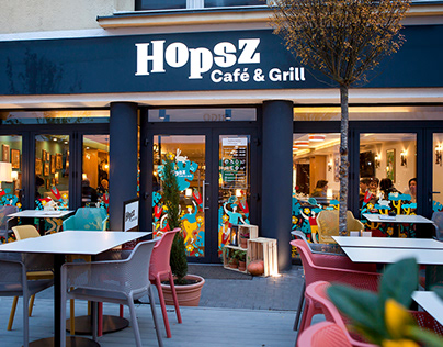 Hopsz Café & Grill branding