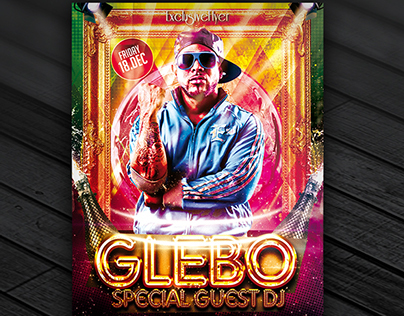 Special Guest DJ Glebo - Free Club and Party Flyer