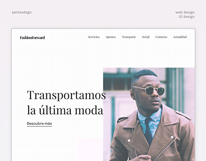 Fashion logistics company - web design mockup