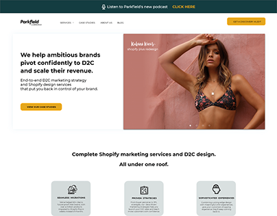 Parkfield Commerce 2 pages UX Redesign
