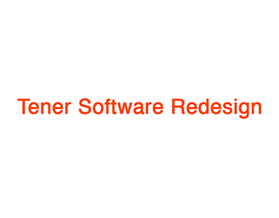 Tener Software Redesign