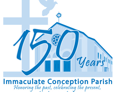 Logo - "Immaculate Conception Parish 150th Anniversary"