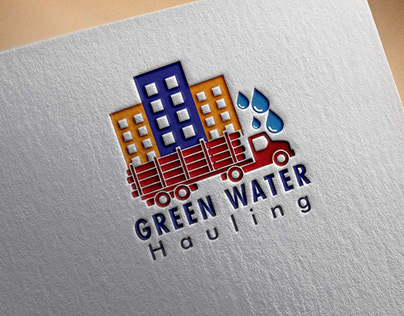 Green water hauling logo design