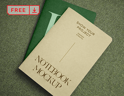 Free Notebook on Sofa PSD Mockups