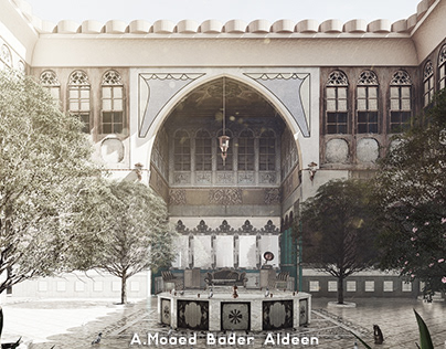 courtyard of Abd al-Rahim al-Youssef Palace in Damascus