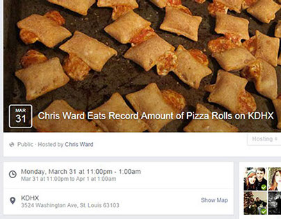 World Record Pizza Roll Stunt for KDHX
