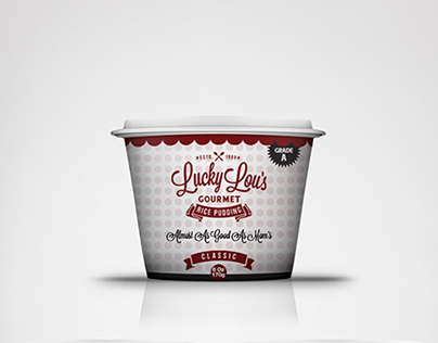 Lucky Lou's Rice Pudding - Product Label