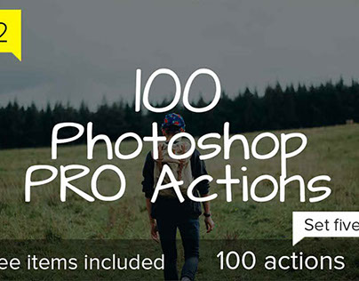 100 Photoshop Pro Actions - Set 5