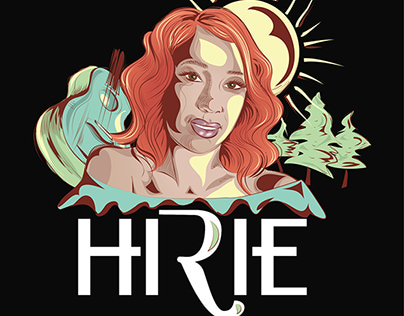 T-shirt design representing HIRIE music