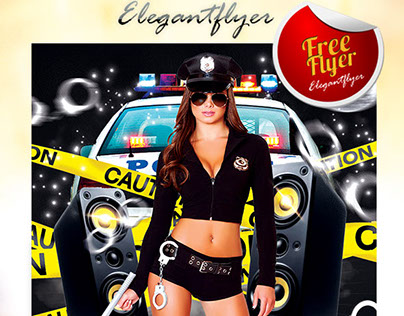 Police Party – Free Flyer PSD Template + Facebook Cover
